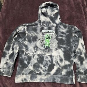 Minecraft Gray Hoodie Boys Large Designed By Mad Engine Hooded Sweatshirt Grey